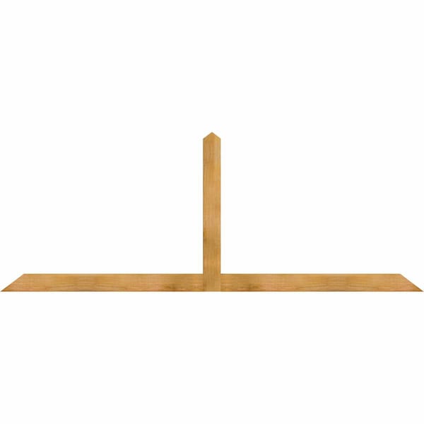 Ekena Millwork Portland Rough Sawn Timber Gable Bracket, Western Red Cedar, 96"W x 36"H x 2"D x 4"F, 9/12 Pitch GBW096X36X0204POR00RWR - main